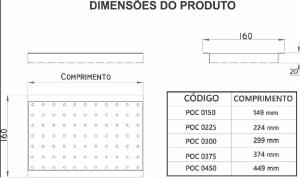 Porta Copos 45cm Black