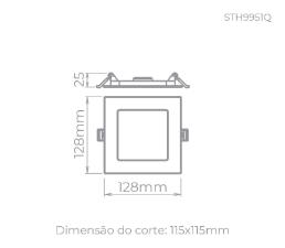 Painel de Embutir Eco 6w 3000k Branco