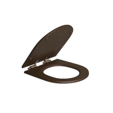 Assento Poli�ster Slow Close Carrara/Lk/Nuova/Level Marrom Fosco / Corten Matte