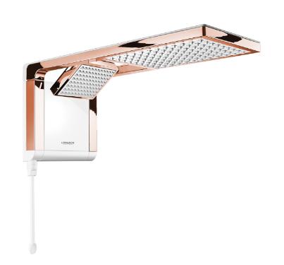 Chuveiro Acqua Duo Ultra Eletr�nico Com Ducha 220V 6800W Branco e Rose Gold