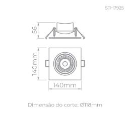 Embutido Direcion�vel Easy Par 30� 12w 3000k Branco