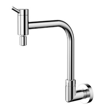 Torneira para Cozinha de Parede Bica Movel 90�  Nova L�ggica Cromado
