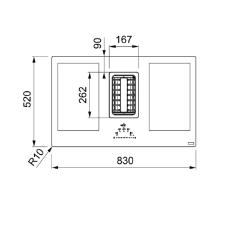 Extractor Franke Mythos FMA 839 Cooktop e Coifa integrados 83x52