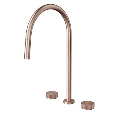 Misturador para Cozinha de Mesa com Ducha Retr�til Mix & Match Cobre Escovado