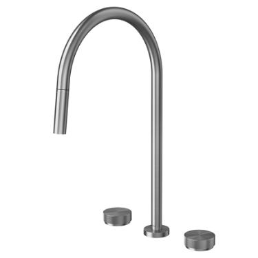 Misturador para Cozinha de Mesa com Ducha Retr�til Mix & Match Grafite Escovado