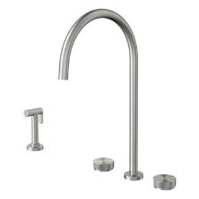 Misturador para Cozinha de Mesa com Ducha Lateral  Mix & Match Inox Escovado