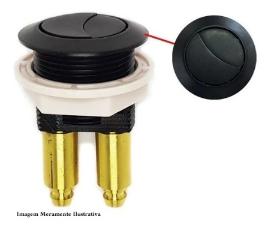 Bot�o Duplo Acionamento Black Noir