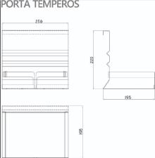Suporte para Tempeiros 30cm Inox