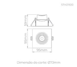 Embutido Direcion�vel Easy Evo Mr 16 38� 45w 3000k Preto