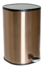 Lixeira Multiuso Redonda 5L Champagne com Preto