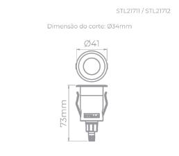 Balizador de Solo Way Up 1w 3000k Alum�nio