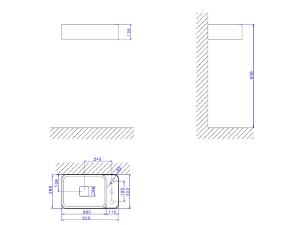 Cuba de Apoio ou Suspensa Retagular com Mesa Direita Branco - L.43050.MD.17