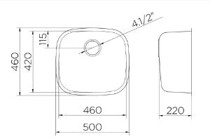 Cuba Invicta com v�lvula 46x42 Polido