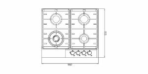 Cooktop Montreal a G�s 60Cm
