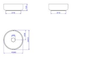 Cuba de Apoio Redonda Branco - L.12040.17