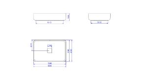 Cuba de Apoio Retagular �bano Fosco - L.13060.94