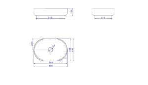 Cuba de Apoio Oval �bano Fosco - L.14060.94