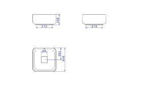 Cuba de Apoio Quadrada �bano Fosco - L.11030.M.94