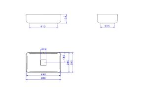 Cuba de Apoio Retagular �bano Fosco - L.13050.94