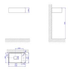 Cuba Suspensa Retangular com Mesa �bano - L.43050.MD.94