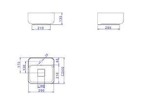 Cuba de Apoio Quadrada Branco - L.11030.M.17
