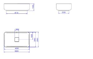 Cuba de Apoio Retangular S�lvia - L.13050.49
