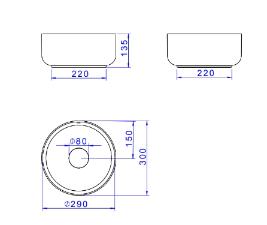 Cuba de Apoio Redonda Marrom Fosco- L.12030.22