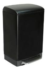 Lixeira Retangular 12L Preto