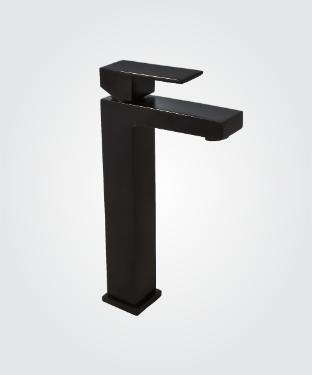 Misturador Monocomando para Lavat�rio de Mesa Bica Alta  Flaunt Preto Fosco
