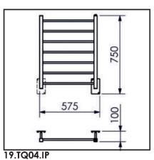 Toalheiro T�rmico Grande Quada Premium Cromado
