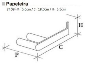 Papeleira Stilus Preto Fosco