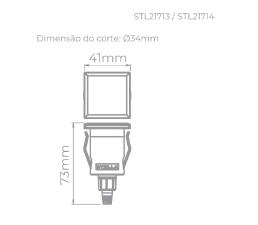 Balizador de Solo Way Side 2 Fachos 15w 3000k Preto