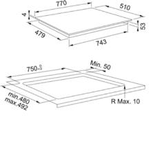 Cooktop de indu��o Mythos FMY 808 77x51 c/8 �reas de coc��o