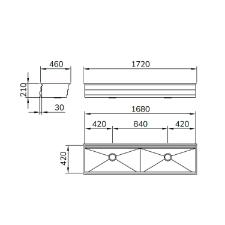Cuba Workstation 1680x42x41 Escovado