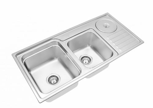 Cuba Funzionale com Acess�rio e V�lvula 92x45Cm Inox
