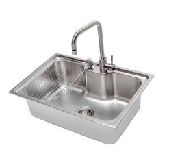 Cuba Funzionale com Acess�rio e V�lvula 66x45Cm Inox