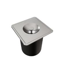 Lixeira de Embutir Quadrada 6L Inox Escovado
