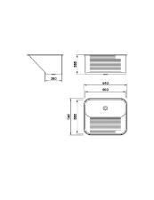 Tanque para Lavanderia 60x50 CT-60 Inox Escovado - 1019616