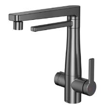 Misturador Monocomando para Cozinha de Mesa com Purificador Nova Vitalis Grafite Escovado
