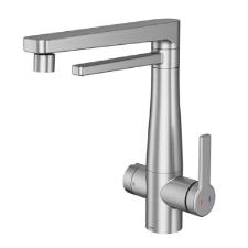 Misturador Monocomando para Cozinha de Mesa com Purificador Nova Vitalis Inox Escovado