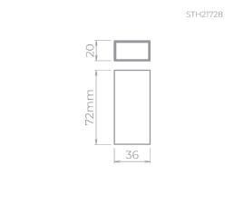 Balizador De Soprepor Wall Micro 25w 3000k Branco