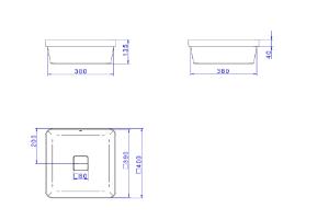 Cuba Sobrepor Quadrada Branca - L.21040.17