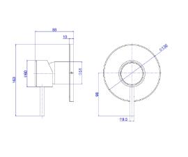 Acabamento Monocomando Redondo para Chuveiro Deca You Dark Antracite
