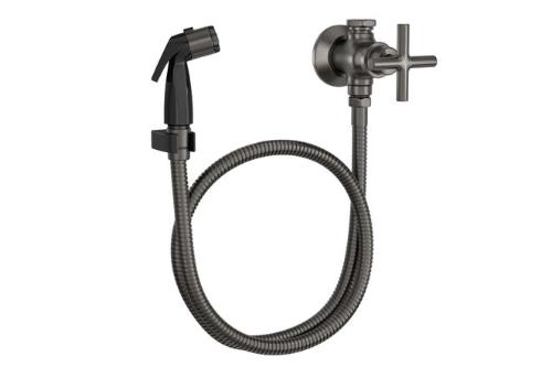 Ducha Higi�nica com Registro e Deriva��o   Duna Cl�ssica Dark Antracite