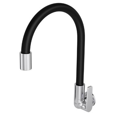 Torneira para Cozinha de Parede Motion Cromado e Preto