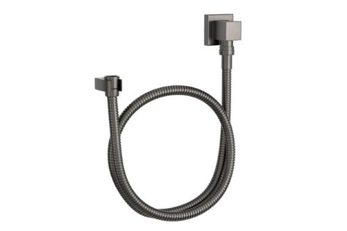 Kit Flex�vel Quadrado com Suporte para Ducha Manual Dark Antracite