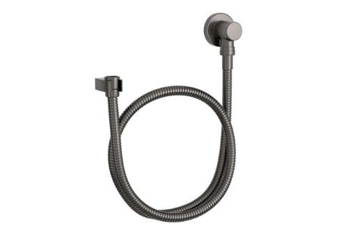 Kit Flex�vel Redondo com Suporte para Ducha Manual Dark Antracite