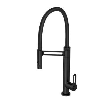 Misturador Monocomando para Cozinha de Mesa Gourmet Industrial Urban Black Matte e Preto