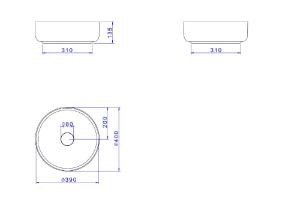 Cuba de Apoio Redonda Soft Antracite - L.12040.85