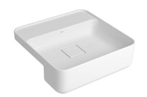 Cuba Semiencaixe com Mesa Quadrada Branca - L.61040.M.17